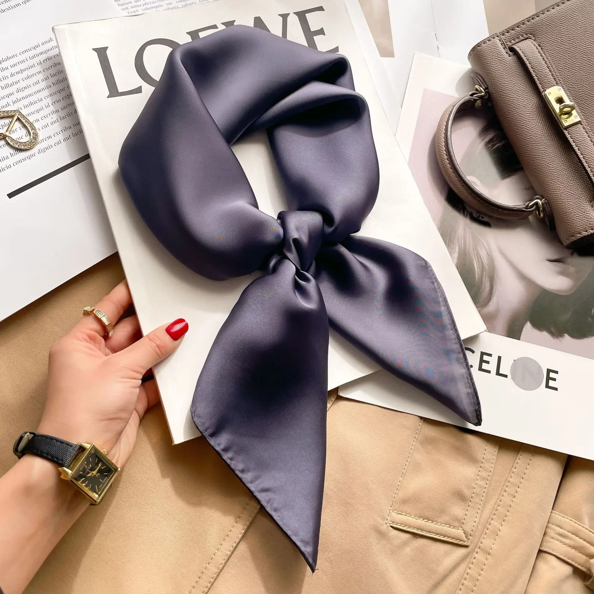 Foulard Hijab in tinta unita d - Silk Scarf Square recensione e prezzo