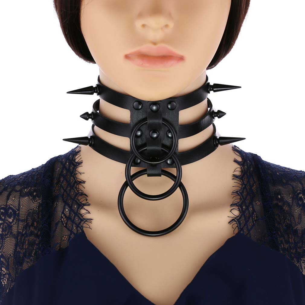 Moda donna uomo rivetto nero i - Women'S Emo Accessories recensione e prezzo